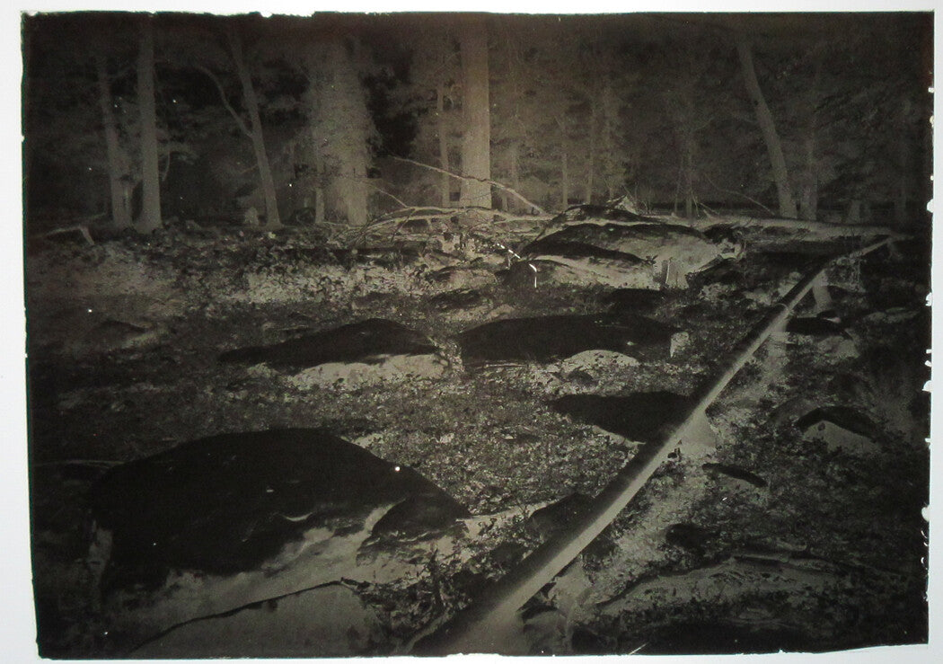 ALLEGHENY COUNTY, PA. PIPE/BRIDGE/STREAM. 5 X 7 GLASS PLATE NEGATIVE,CIRCA 1910s