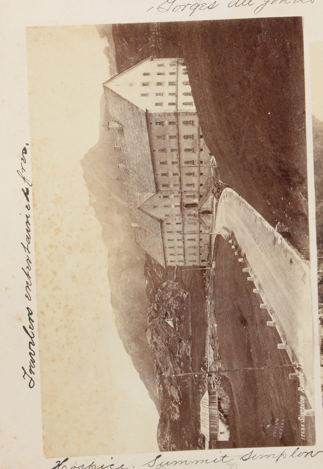 Vintage 8x10 Reprint Photo: Simplon Pass Switzerland Hotel Scene - Alpine Travel Wall Art, European Scenery