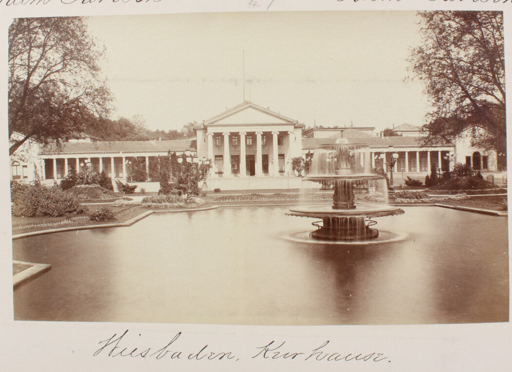 WEISBADEN, KURHAUSE, HESSE, GERMANY. ARCHITECTURAL, FOUNTAIN. 8x10 reprint