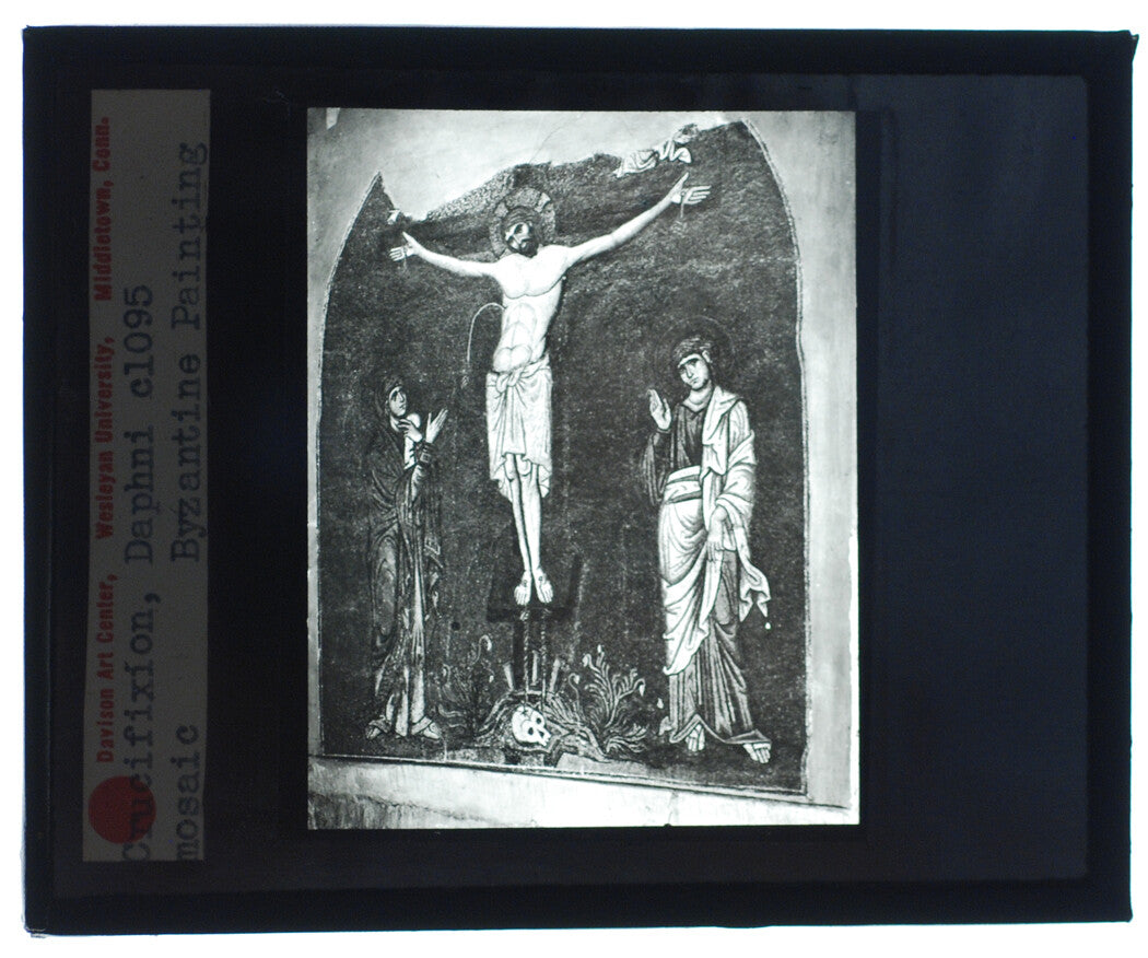THE CRUCIFIXION BY DAPHNI. PHOTO ON GLASS. LANTERN SLIDE.