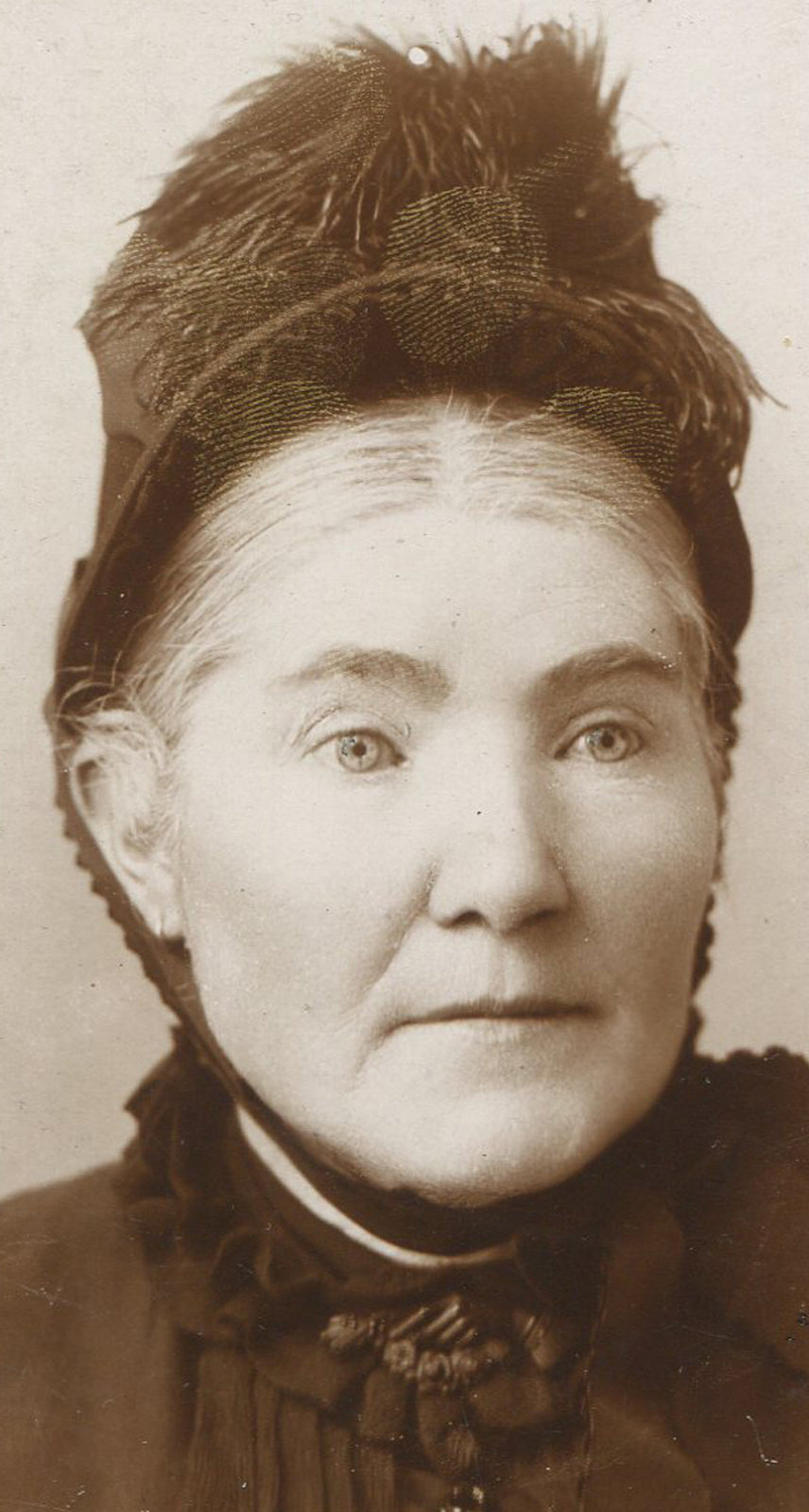 Vintage cabinet card: Older woman in hat, Cumberland/Frostburg MD, original photo, Maryland heritage portrait