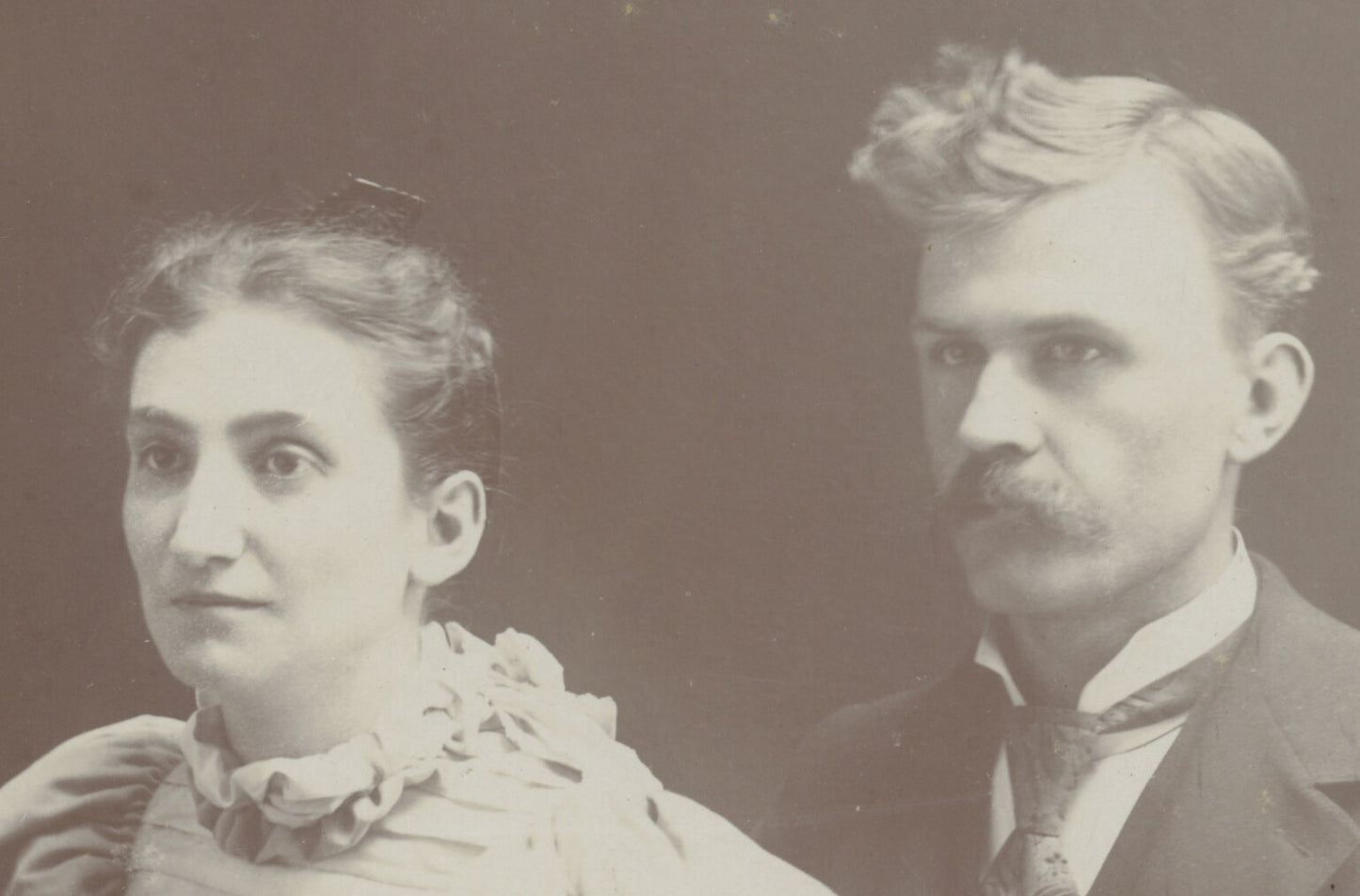 STUDIO PHOTO PORTRAIT OF MAN + WIFE