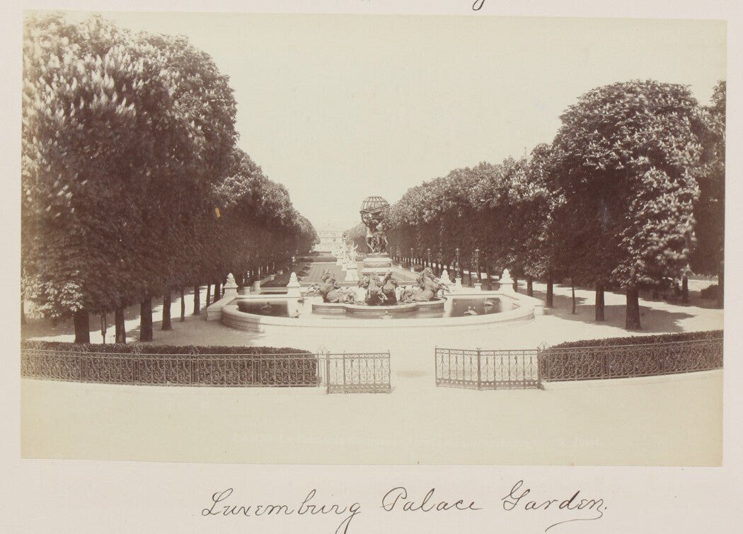 Vintage Paris Luxembourg Palace Garden 8x10 Photo Print - Paris France Reprint