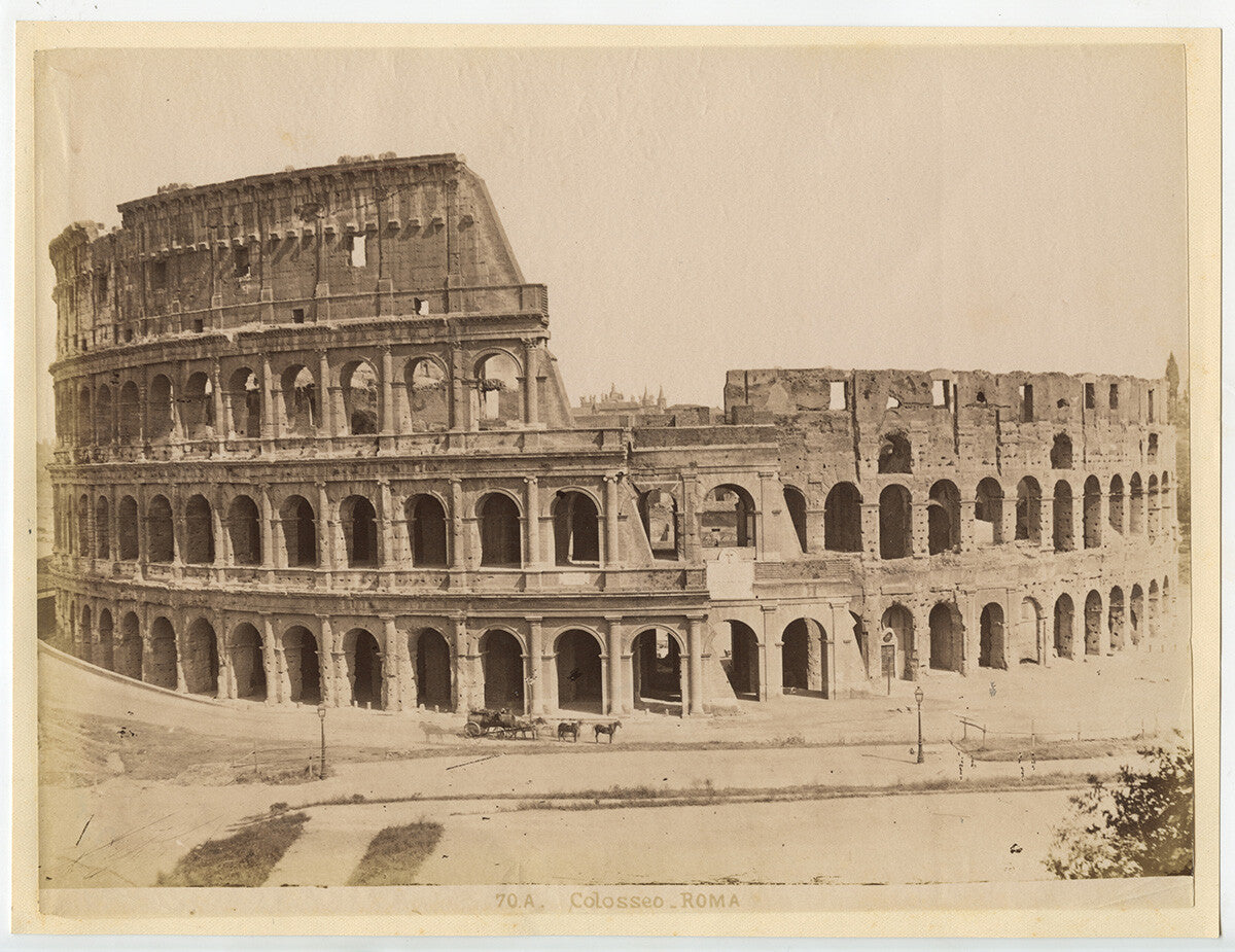 7.5X10 VINT ALBUMEN PRINT ARCHITECTURE - COLOSSEUM, ROME