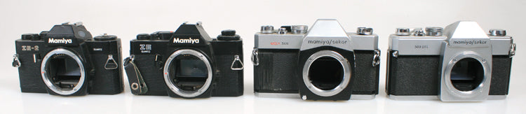 MAMIYA/SEKOR AND MAMIYA CAMERA BODIES LOT OF 4 FOR PARTS