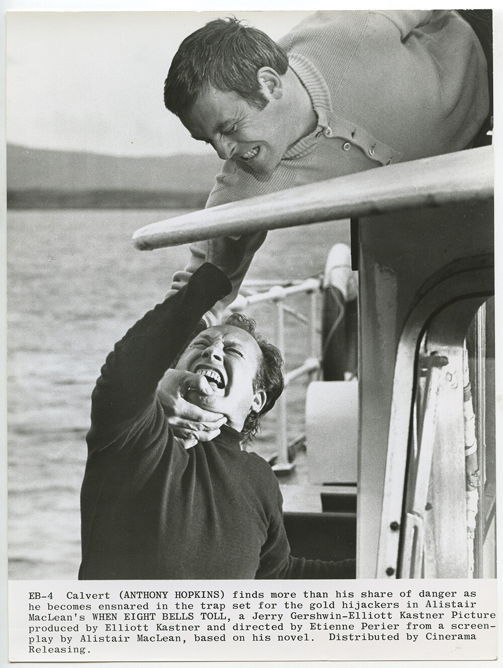 ANTHONY HOPKINS WHEN EIGHT BELLS TOLL VINTAGE MOVIE STILL ORIGINAL 8X10 B+W