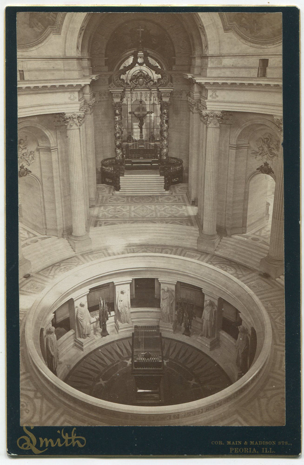 TOMB OF NAPOLEON,INTERIOR. PARIS, FRANCE. CABINET CARD.