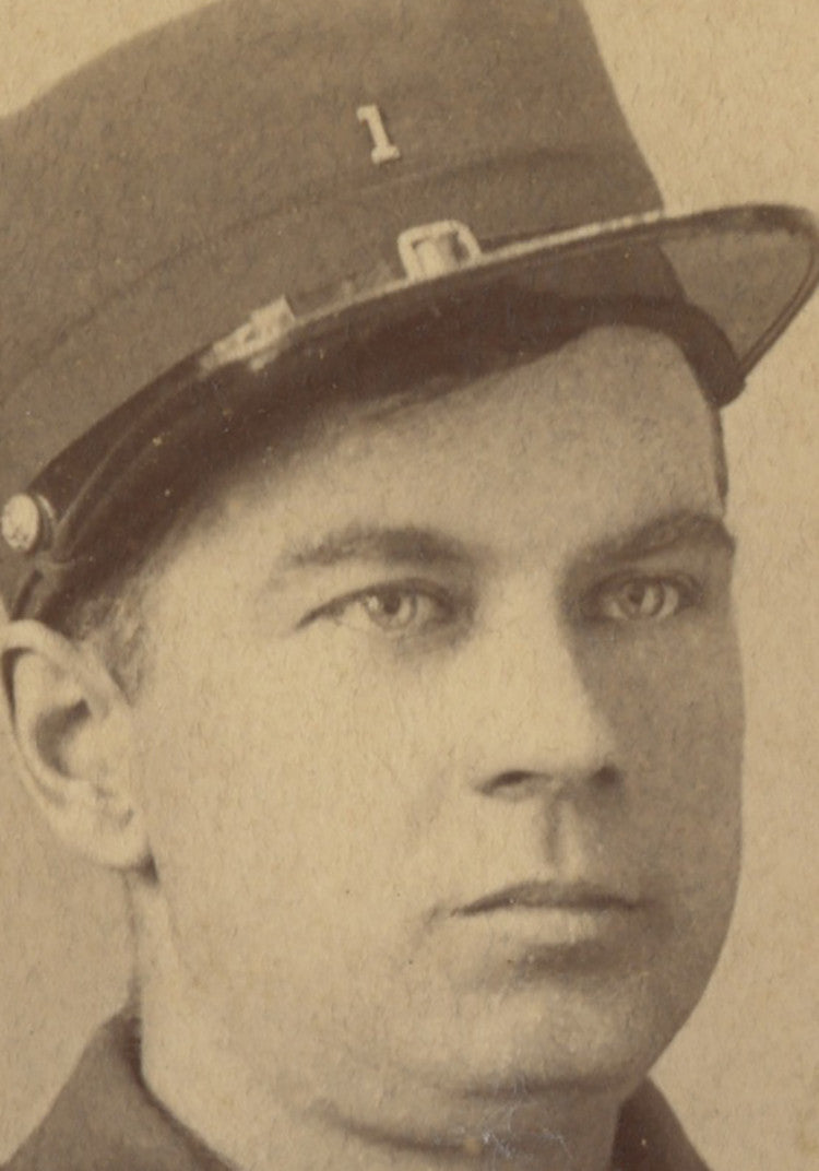 FIREMAN/CONDUCTOR IN UNIFORM, CHICAGO, IL, CAB CARD BY REDINGTON VINT OCCUPATION