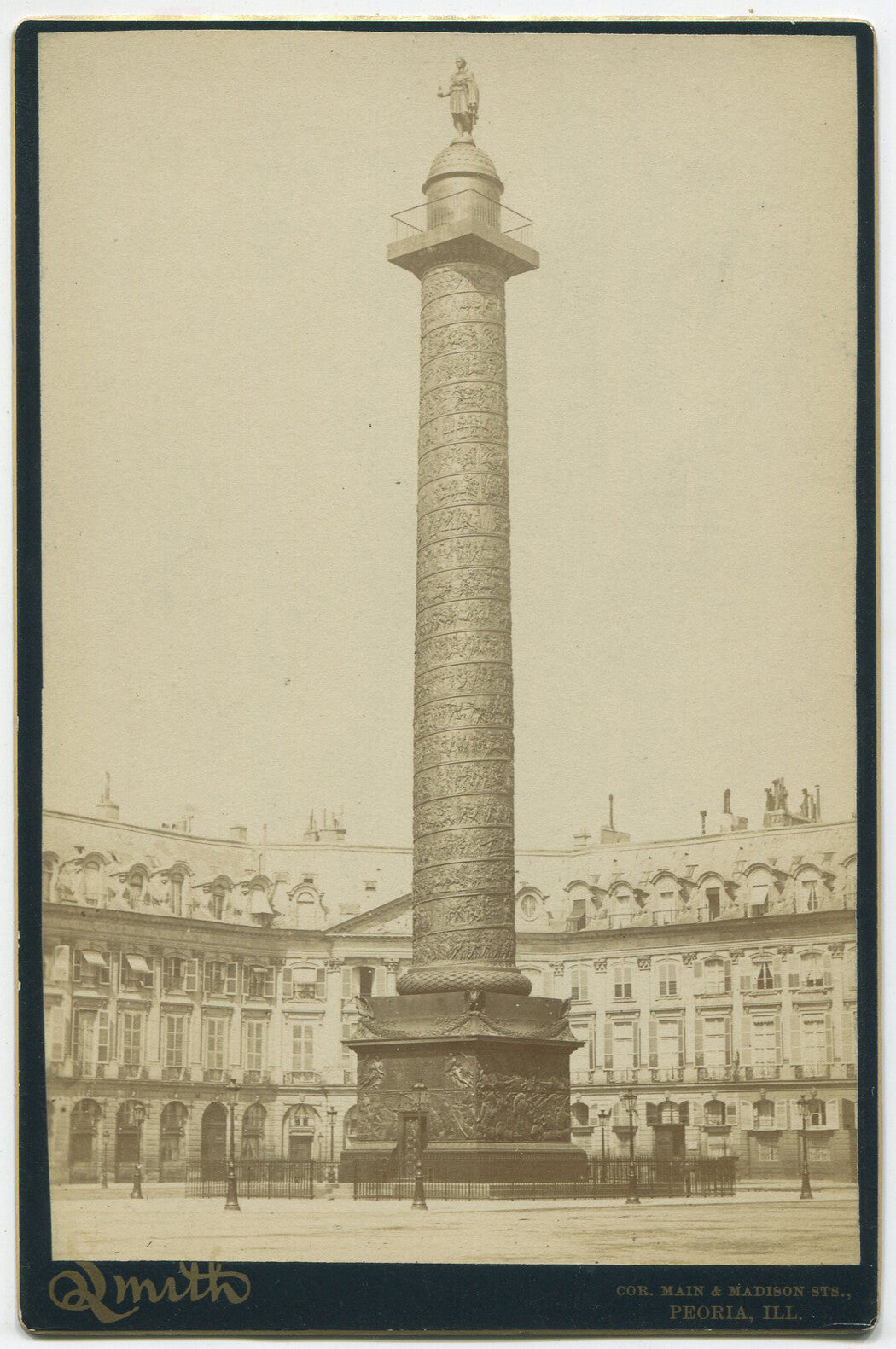 VENDOME COLUMN, NAPOLEON. VENDOME PALACE. PARIS, FRANCE.