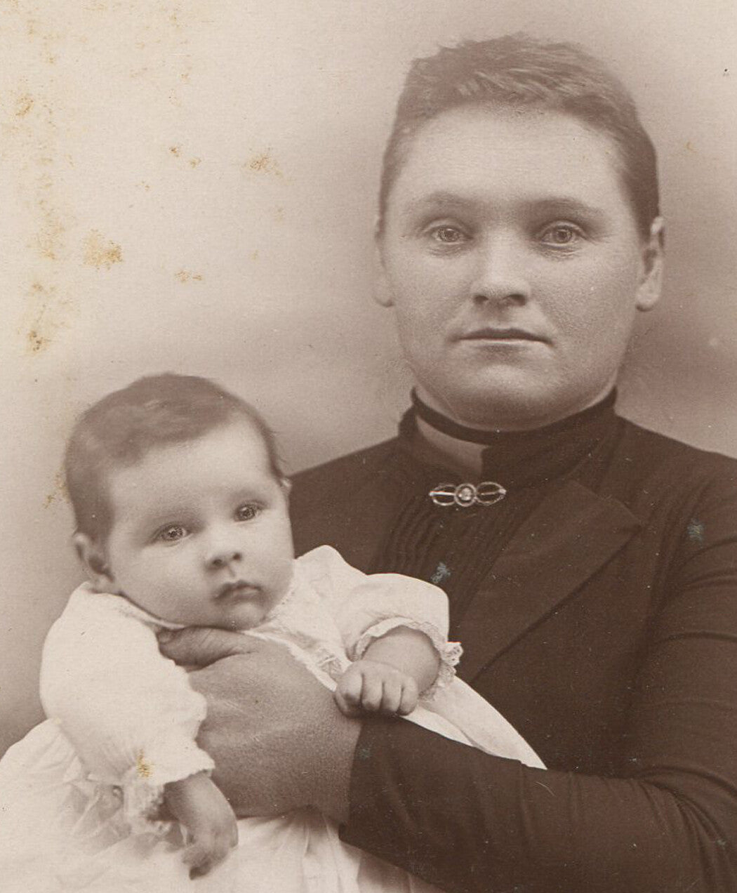 Vintage Cabinet Card: Mother & Baby Portrait, Tarentum, PA - Original Photo, Genealogy Wall Art