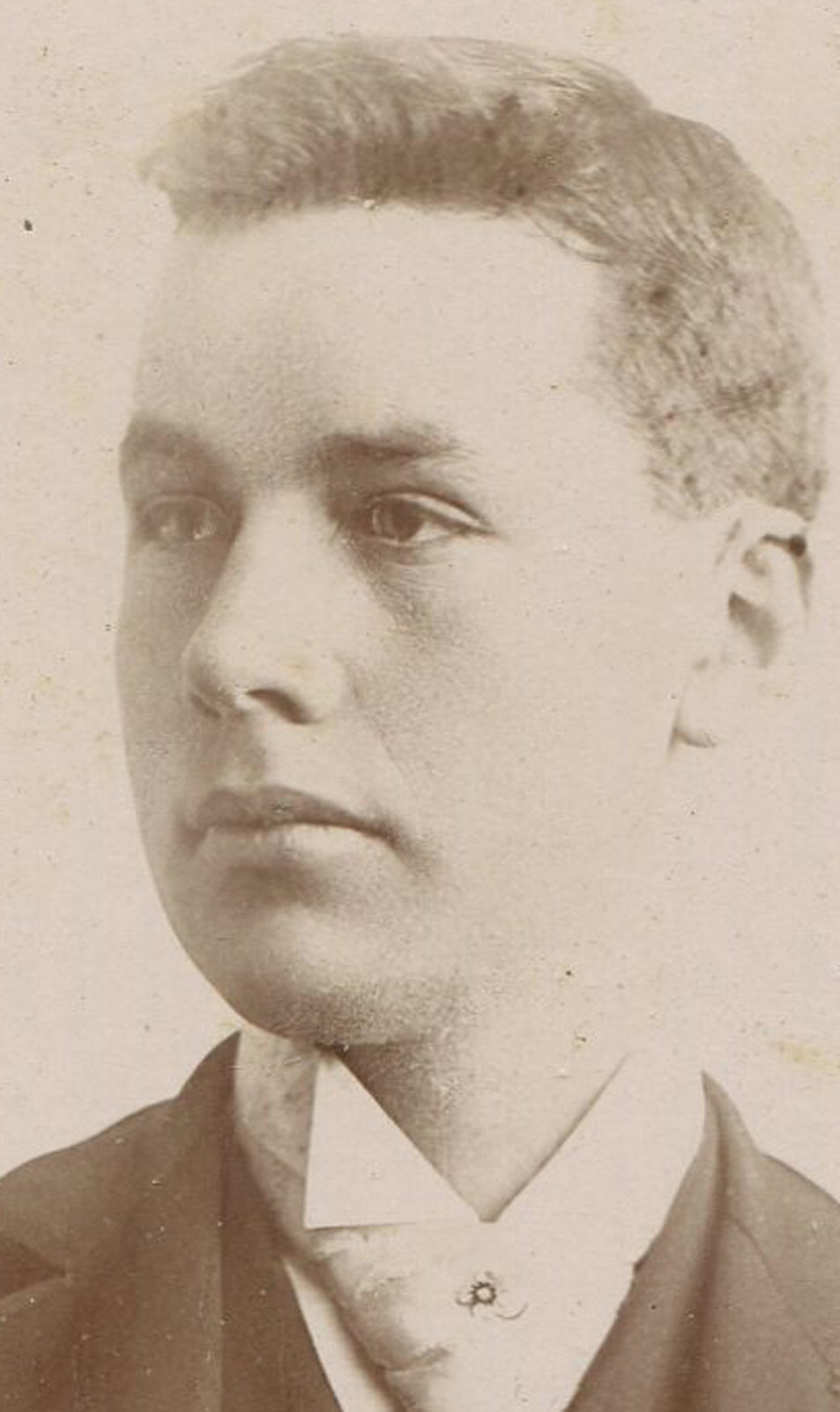 Vintage Man Grim Expression Cabinet Card - Joliet, Illinois Portrait Photo, Historic Early Photograph