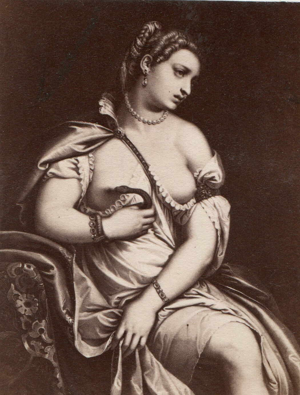 CLEOPATRA. PHOTO OF PAINTING. CDV.