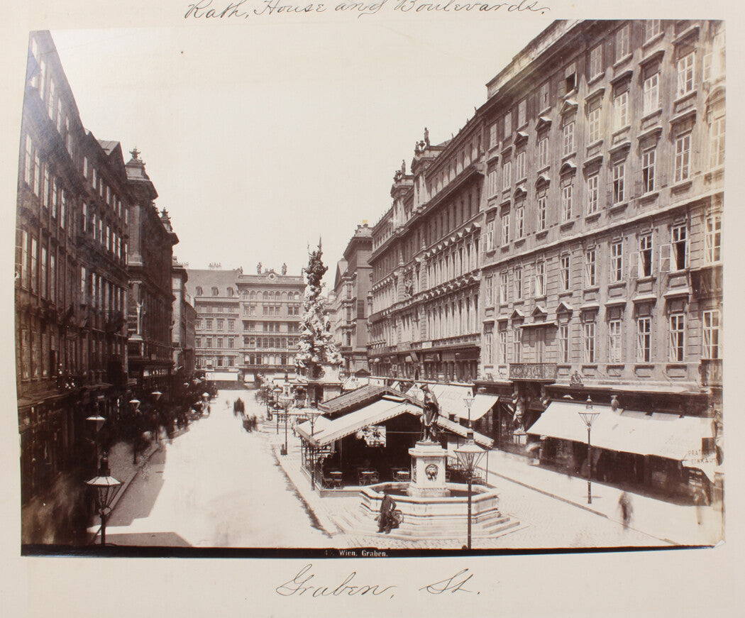 Vintage Graben St, Vienna Street Photo 8x10 Reprint – European City Wall Art, Travel Decor Gift