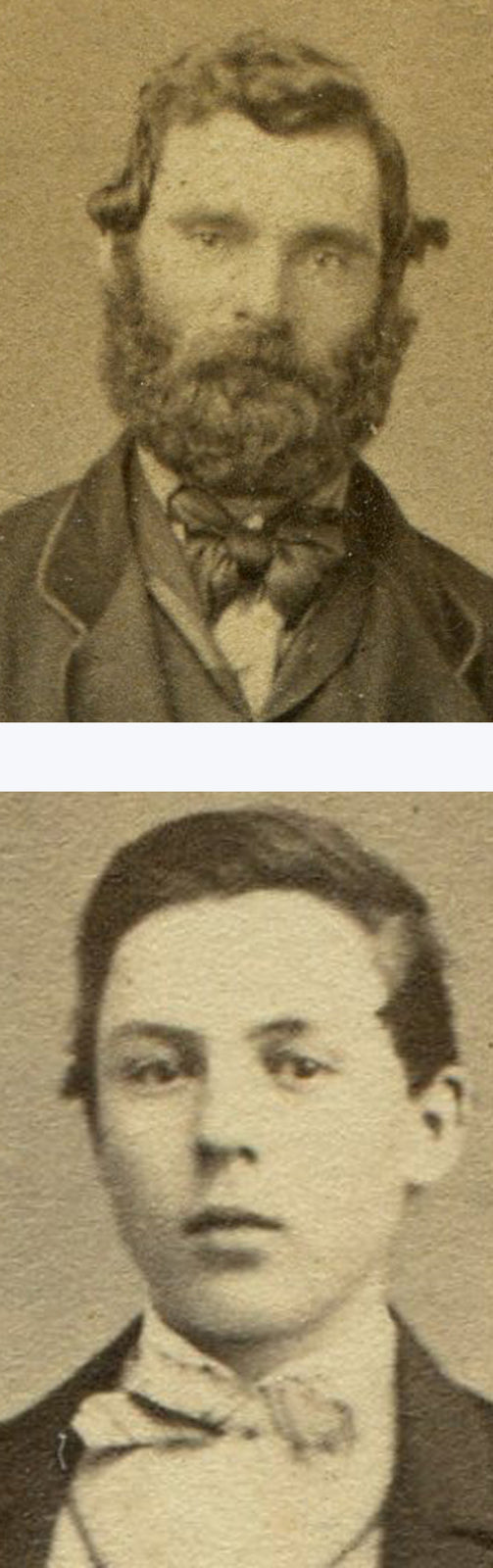 Vintage Civil War Era Tax Stamp Photo - Young Man in Long Coat, Easton PA, Original