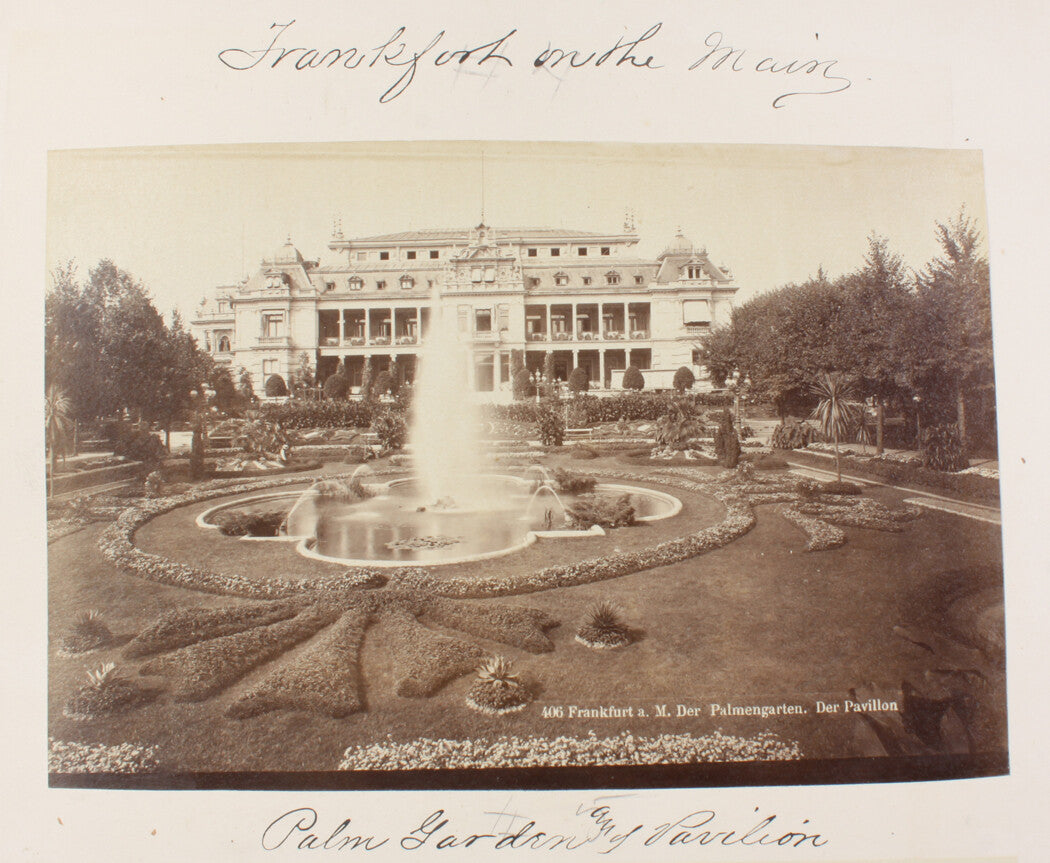 Vintage 8x10 Frankfurt on the Main Pavilion Garden Fountain Germany photo reprint - European wall art