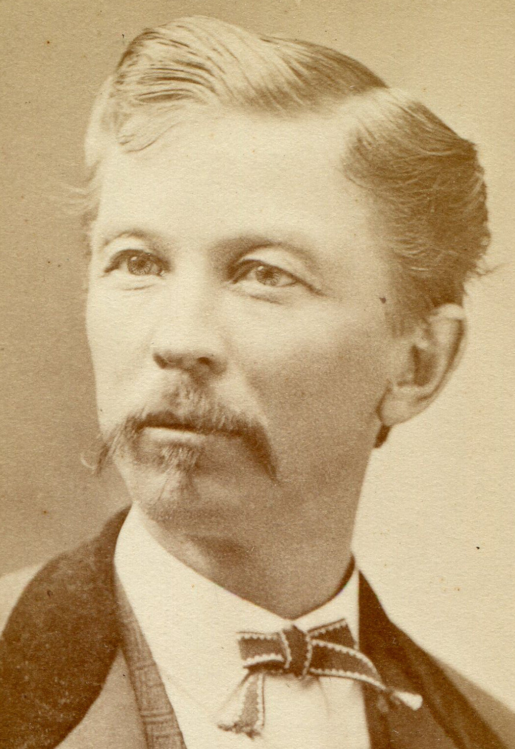 MAN WITH dARTAGNAN STYLE BEARD. CDV. CLAREMONT, N.H.