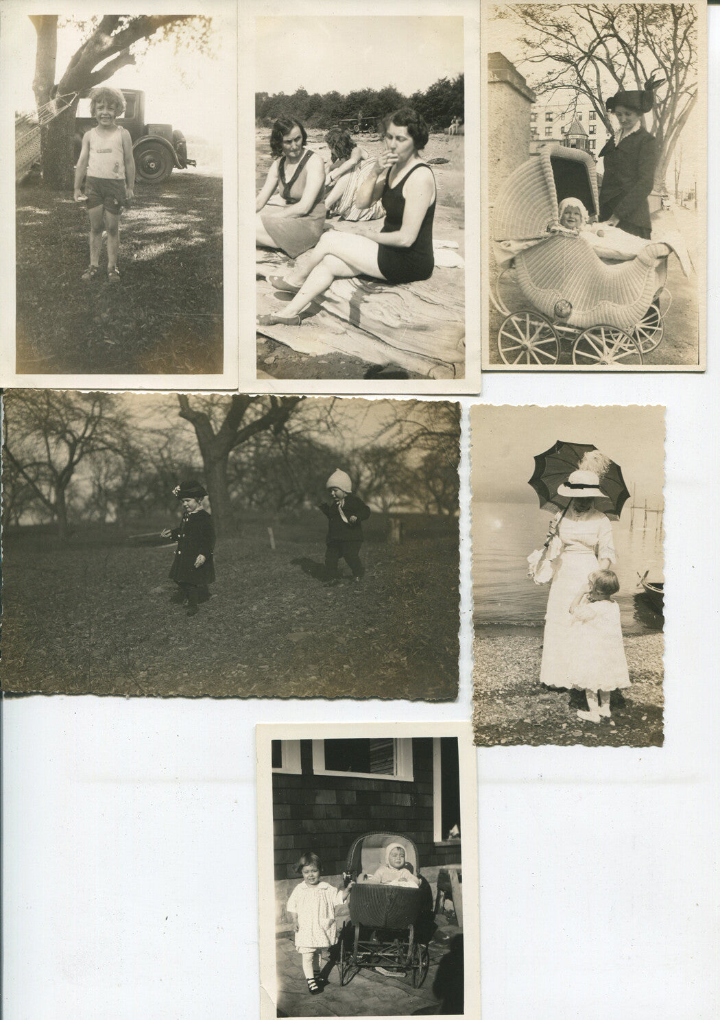 Vintage 6-Photo Set: Children at Play, Black & White, 1920s150s, Original Packaging, Wall Art