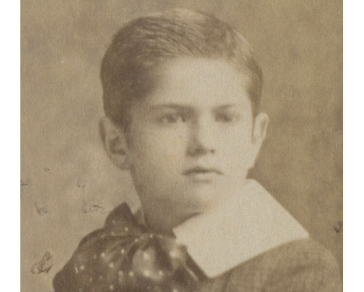FROM BURLINGTON, VT, PHOTO OLDER BOY W/ GREAT OUTFIT