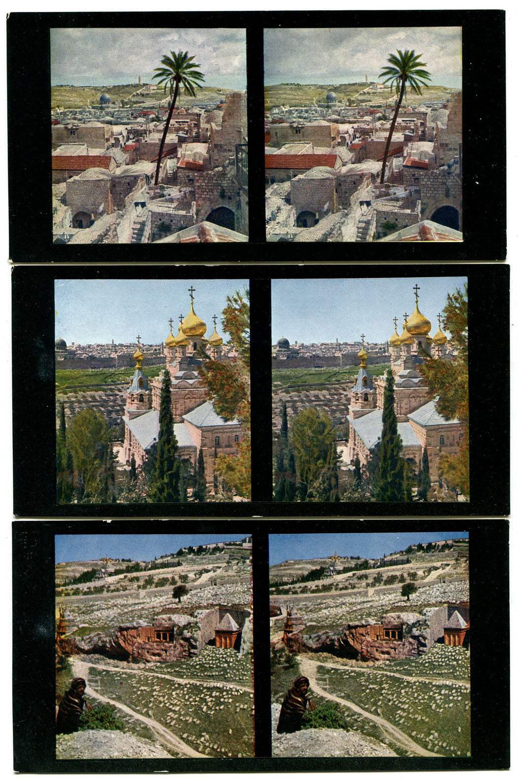 CHRONOPLAST-BILD STEREOVIEWS. 12 SET, MID EAST AND EUROPEAN SCENES.