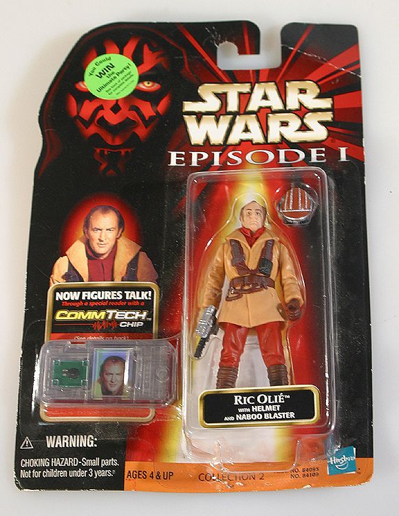 STAR WARS EPISODE 1 FIGURE, RIC OLIE W/ COMM TECH CHIP