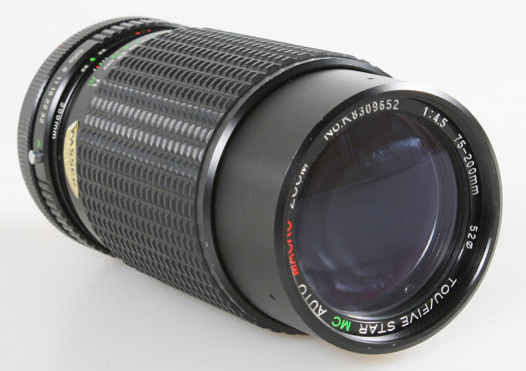 75-200MM F/4.5 FOR CANON FD MOUNT WITH REAR CAP FOR PARTS