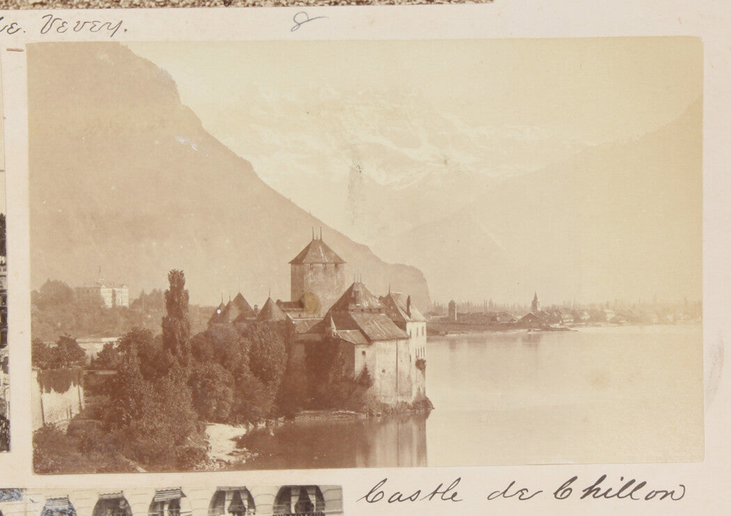 Vintage Chillon Castle Photo Print 8x10 – Geneva, Switzerland Wall Art, Travel Photography