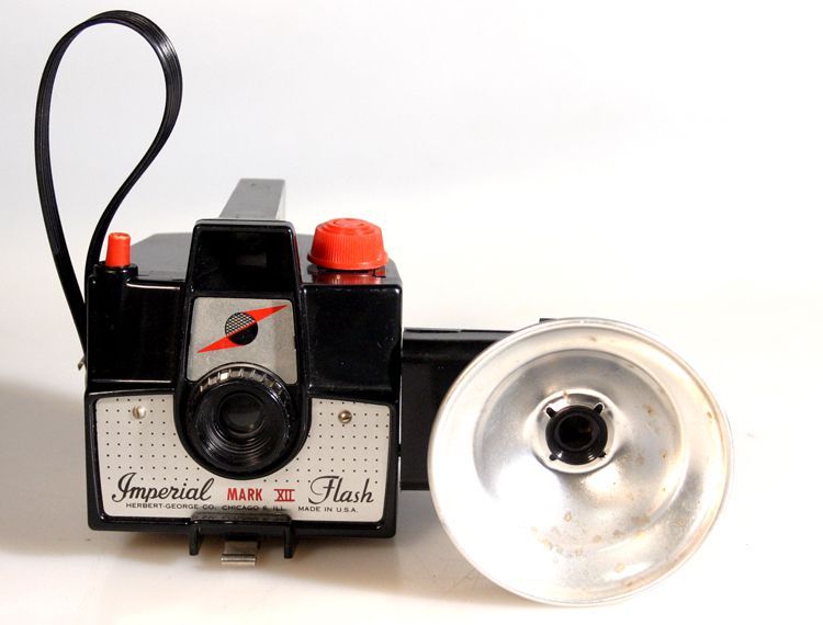 IMPERIAL MARK XII LOMOGRAPHY BLACK VINTAGE CAMERA W/ FLASH