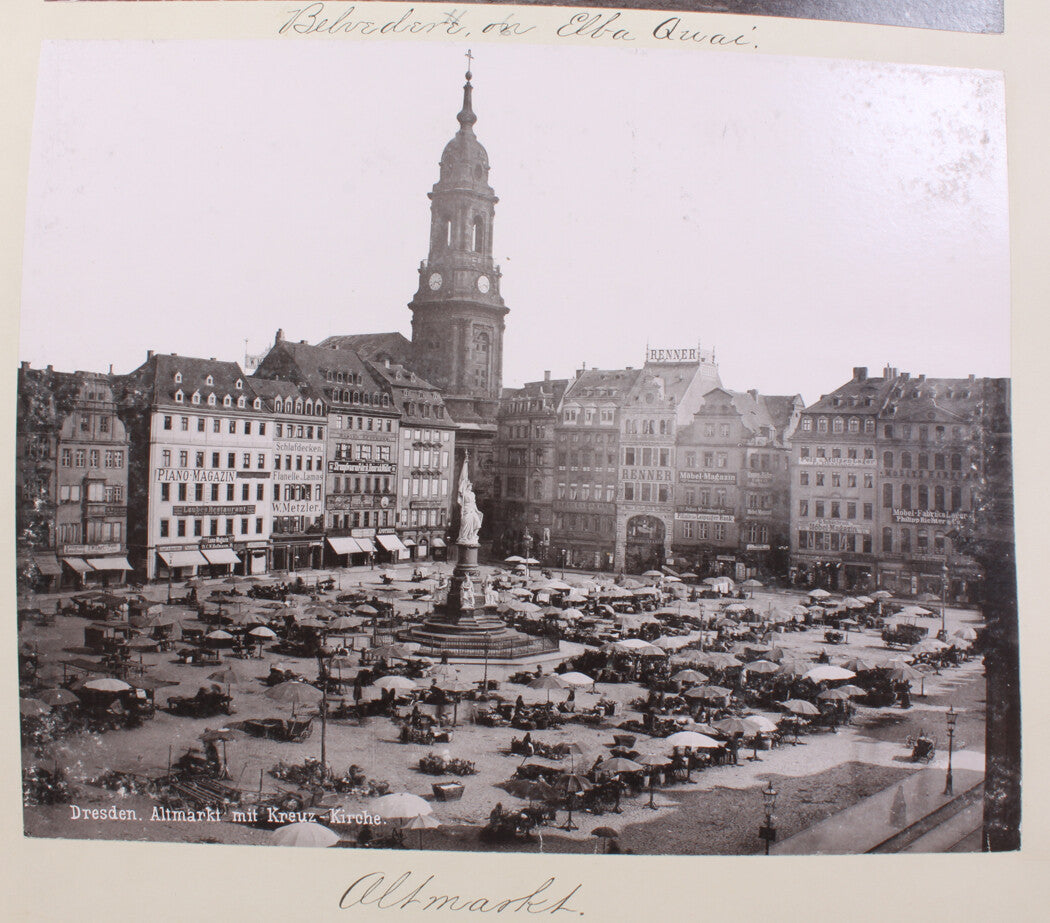ALTMARKT, CHRISTMAS MARKET. DRESDEN, GERMANY. 8x10 reprint