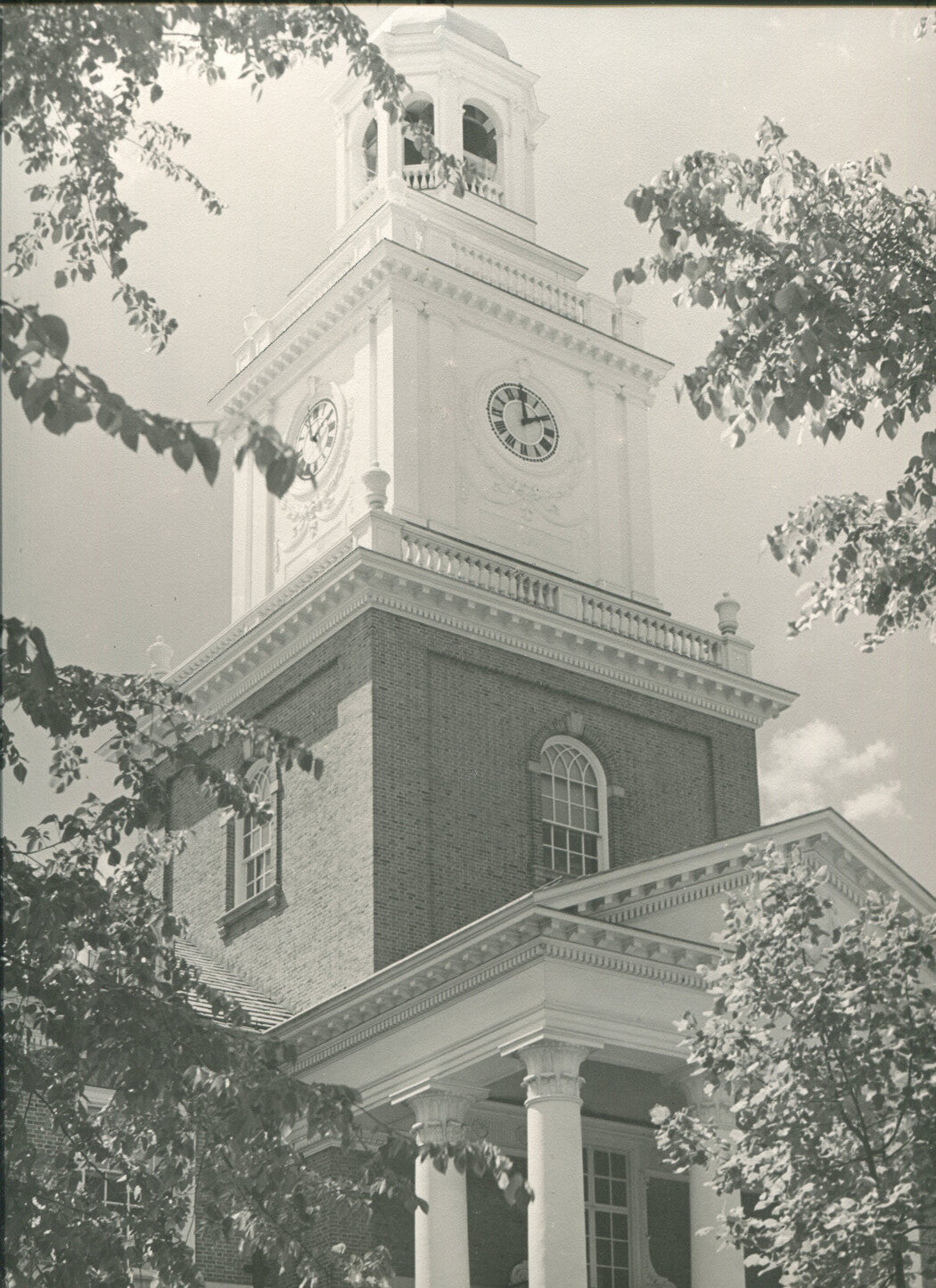 ARCHITECTURAL VIEW, MUNICIPAL BUILDING CLOCK TOWER. 14 X 11 SILVER PRINT 4 SET.