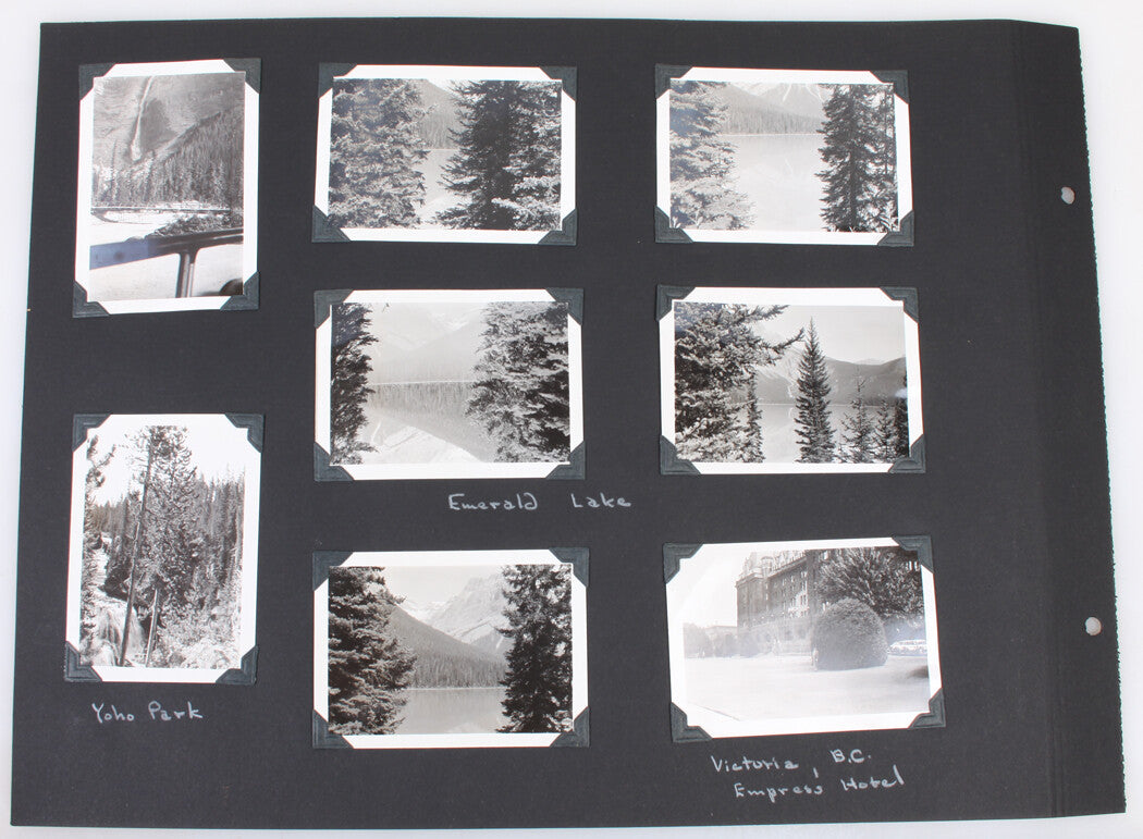 YOHO PARK, CANADA. AMATEUR VACATION PHOTOS, 1940s. 25 SET.