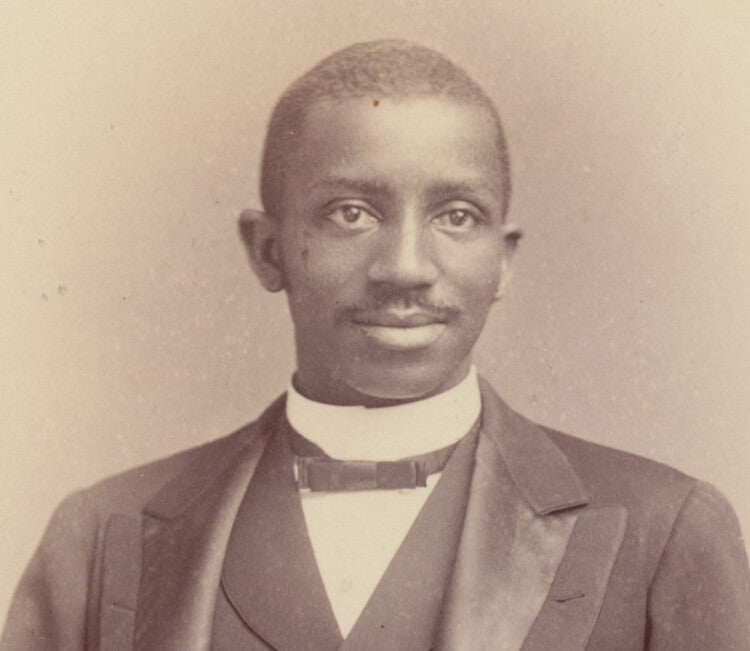 PORTRAIT OF SMIRKING AFRICAN-AMERICAN MAN IN THREE-PIECE SUIT W/ CANE - NEW YORK