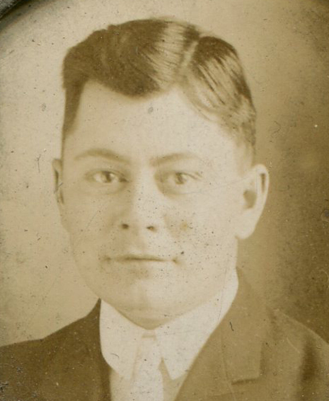 Vintage 1900s Ethnic Portrait Photo - Original Old Photo, Small Silver Print in Matte, 1x1 in image