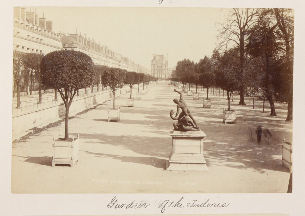 Vintage Garden of the Tuileries, Paris 8x10 Photo Print - Reprint, Historic Paris Wall Decor