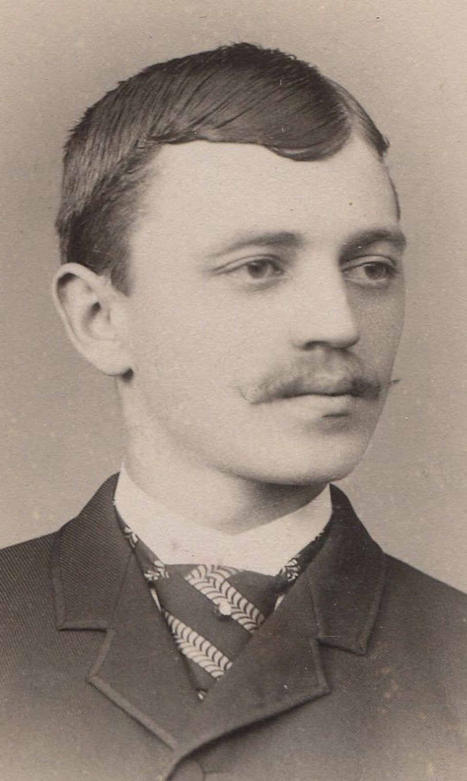 PRETTY EYED MAN WITH STRUGGLING MUSTACHE. CABINET CARD, ALLEGHENY CITY, PA.