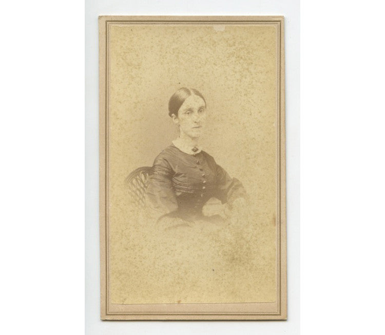 CDV STUDIO PORTRAIT LADY FROM BROWNSVILLE, PA, BY ROGERS