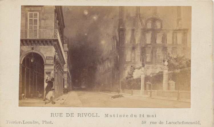CDV PHOTO OF PAINTING OF MURDER SCENE - PARIS, FRANCE