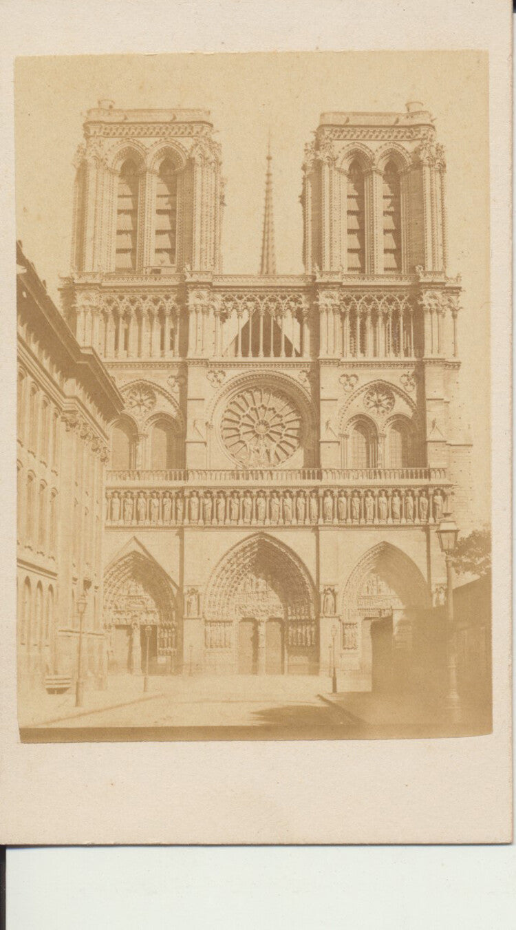 CDV PHOTO OF NOTRE DAME - PARIS, FRANCE