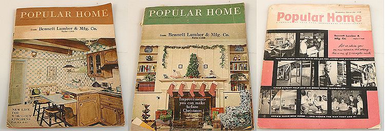 POPULAR HOME MAGAZINE, 1958,62,63, SET OF 3