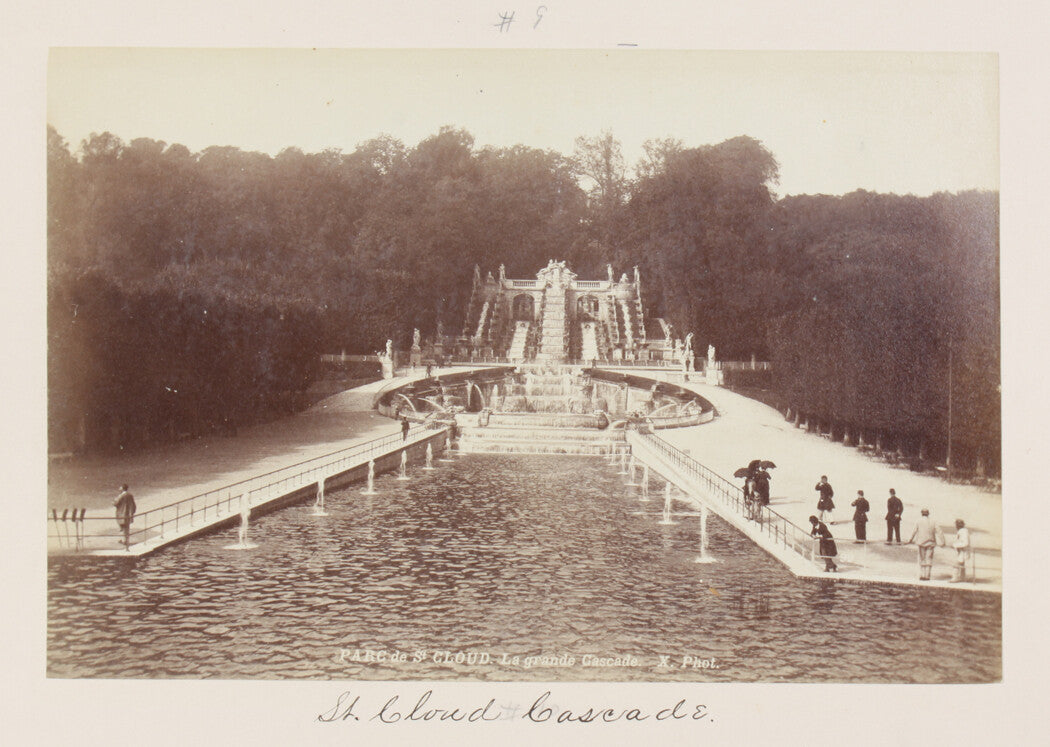 Vintage Paris 8x10 Photo Print - St Cloud Garden Cascade France, Wall Art, Travel Decor