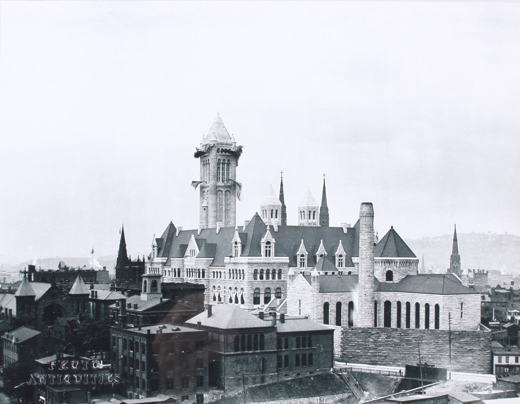 ALLEGHENY COUNTY COURTHOUSE, RICHARDSON ARCHITECTURE. PRINT FROM VINTAGE NEG.