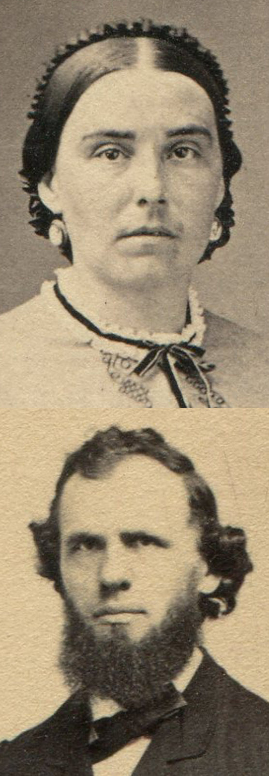 CIVIL WAR ERA CDV. DANIEL AND MRS WIDMAR. CDV TWO SET.