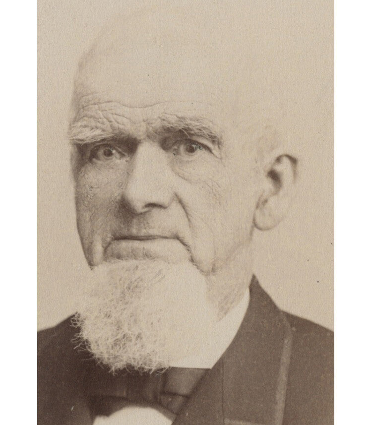 Vintage photograph: older man with chin beard, original 4.25x6.5 in packaging, collectible wall decor