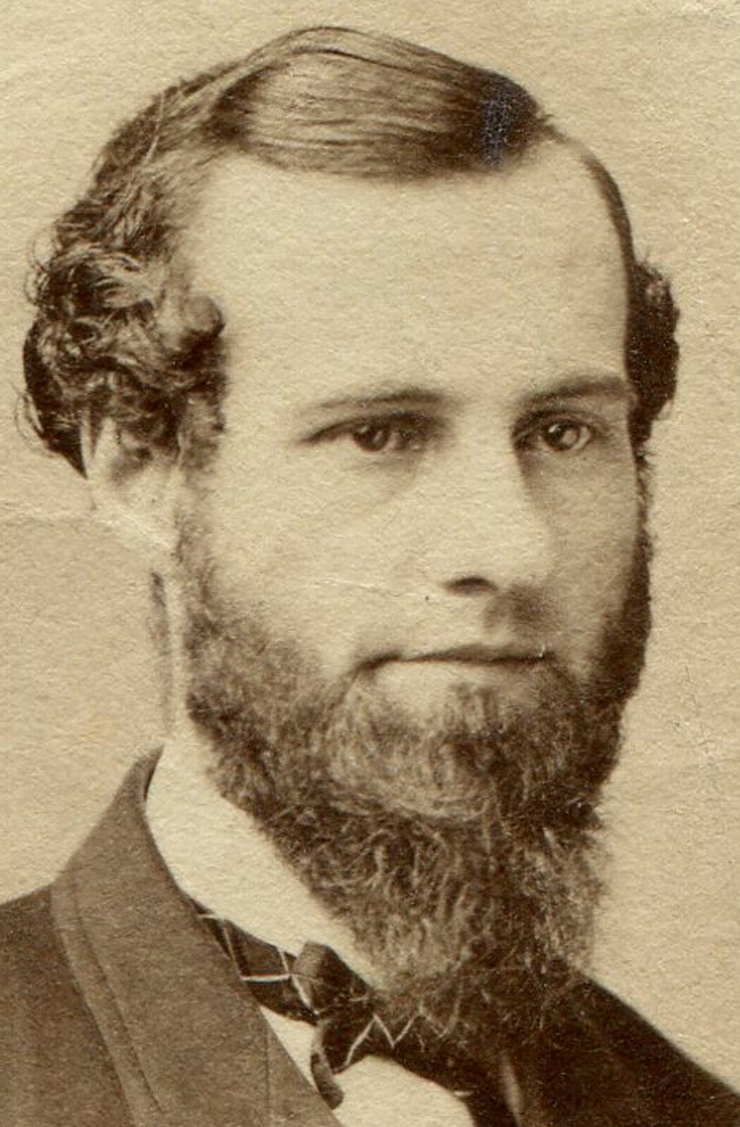 CIVIL WAR ERA CDV. HANDSOME BEARDED MAN. N.Y.