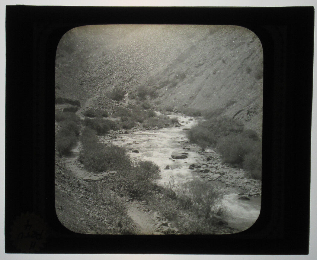 Vintage Rimac River Lima Peru Photo on Glass Lantern Slide 3.25x4 in Original
