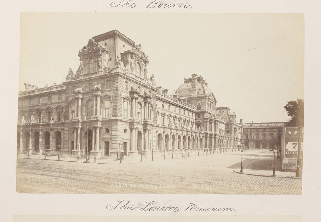 THE LOUVRE MUSEUM EXTERIOR. PARIS, FRANCE. 8x10 reprint