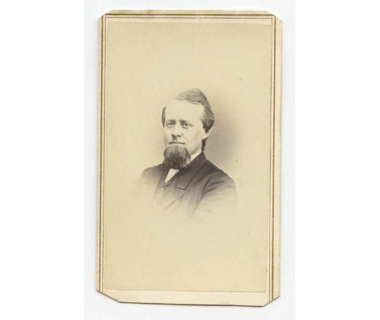 CDV PORTRAIT REV HORNES? IDED ON BACK FROM HUDSON, NY, DUTCH REFORMED CHURCH