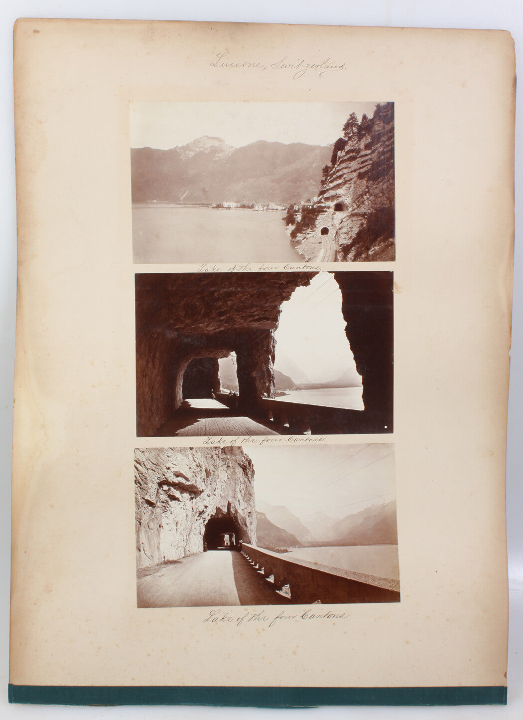 LUCERNE, SWITZERLAND, NATURAL AND MAN MADE SIGHTS. 6 ALBUMEN PHOTOS.