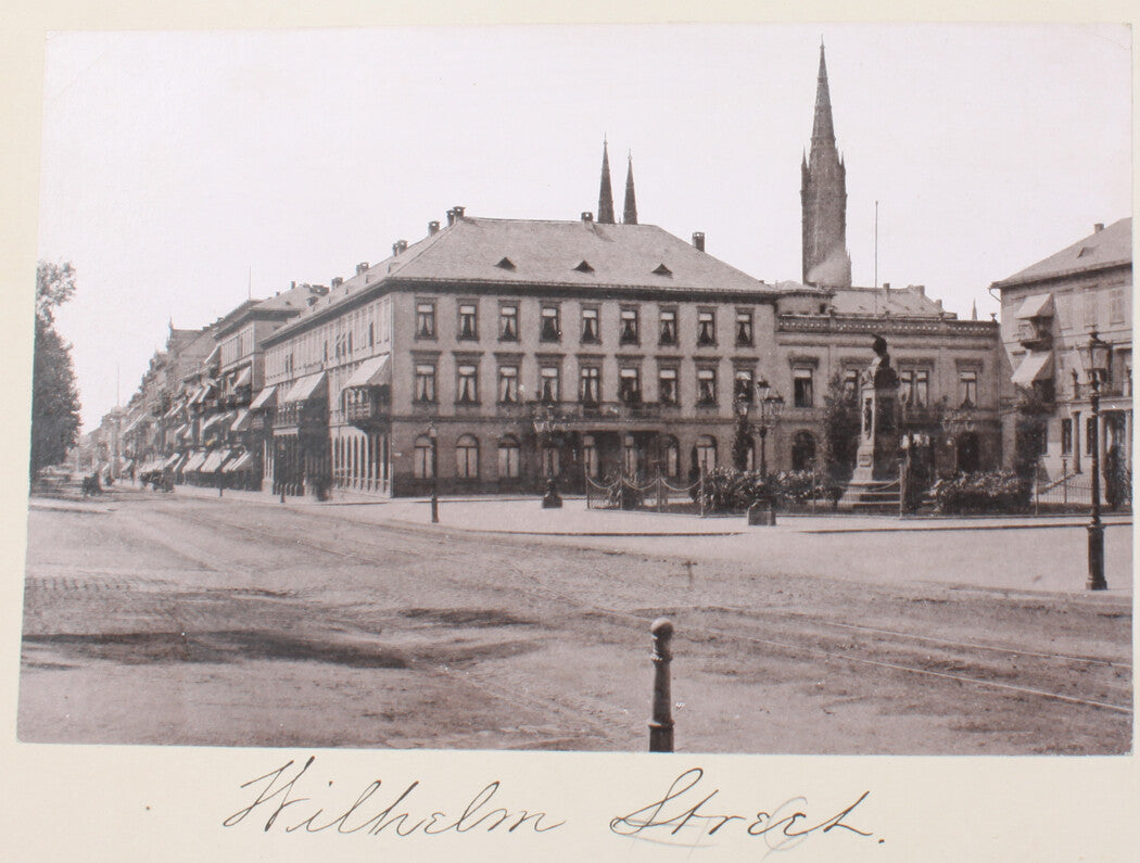 WIESBADEN, GERMANY. WILHELM STREET, VIEW OF MEMORIAL. 8x10 reprint