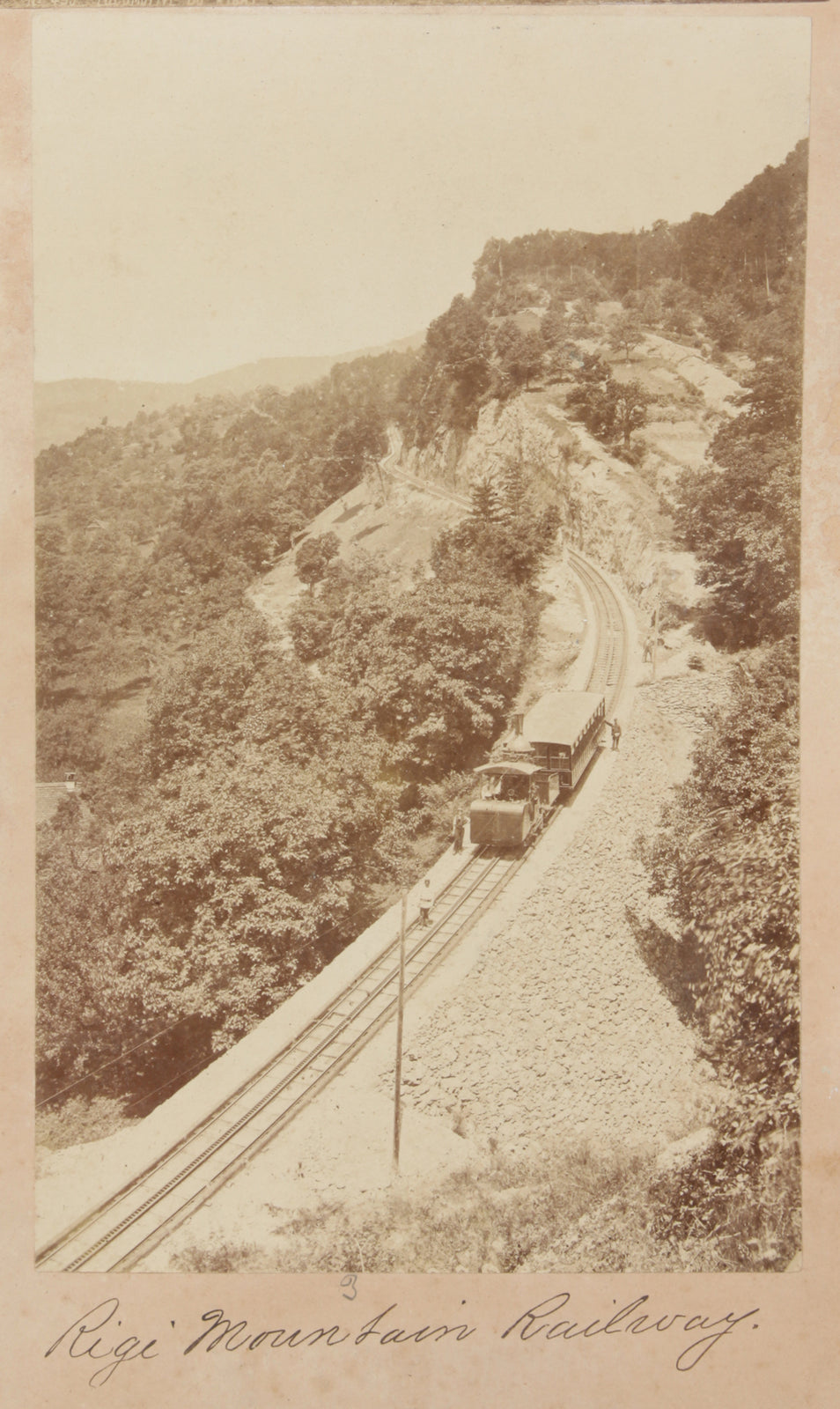 VERY EARLY LOCOMOTIVE, RIGI MOUNTAIN. SWITZERLAND RAILWAY. 8x10 reprint