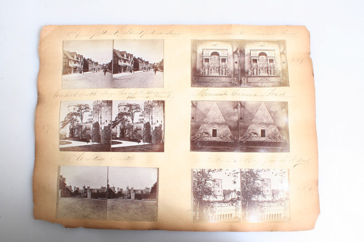 SET OF 12 STEREOVIEWS OF MONUMENTS, VENICE, MILAN, MORE